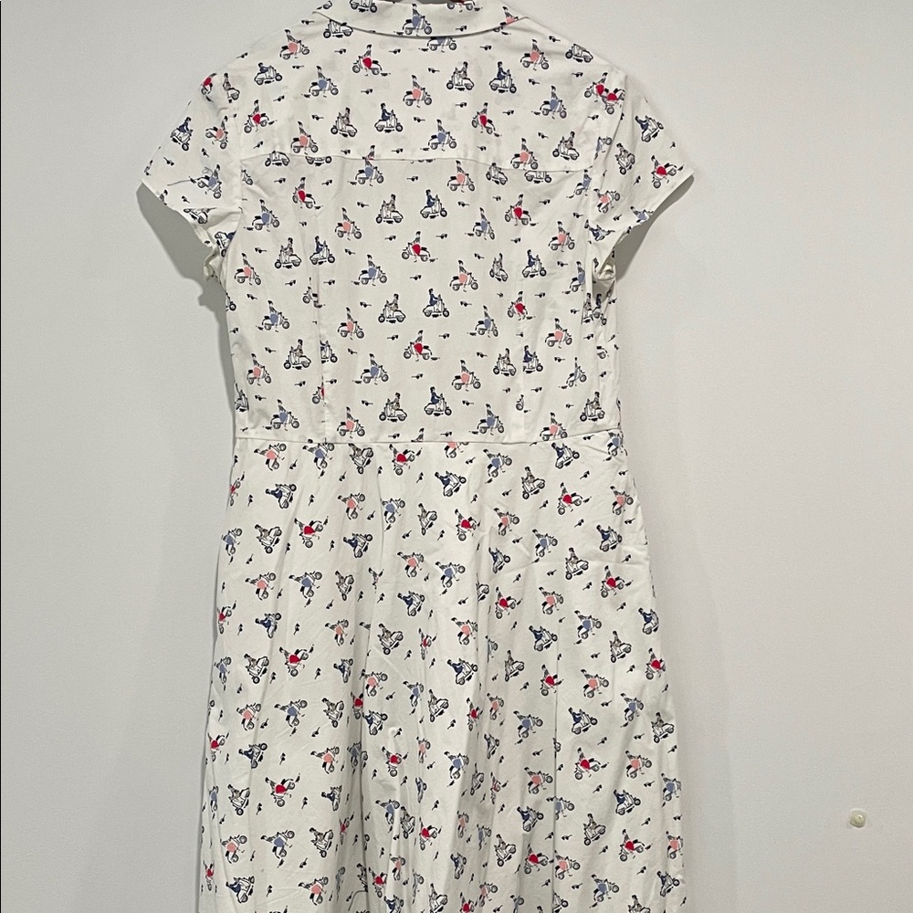 Boden Cream Midi Dress with Butterfly Pattern - Picture 5 of 7